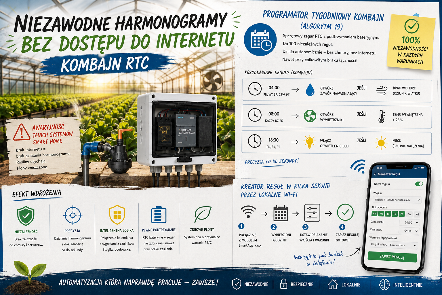 Niezawodne harmonogramy bez dostępu do Internetu (Kombajn RTC)